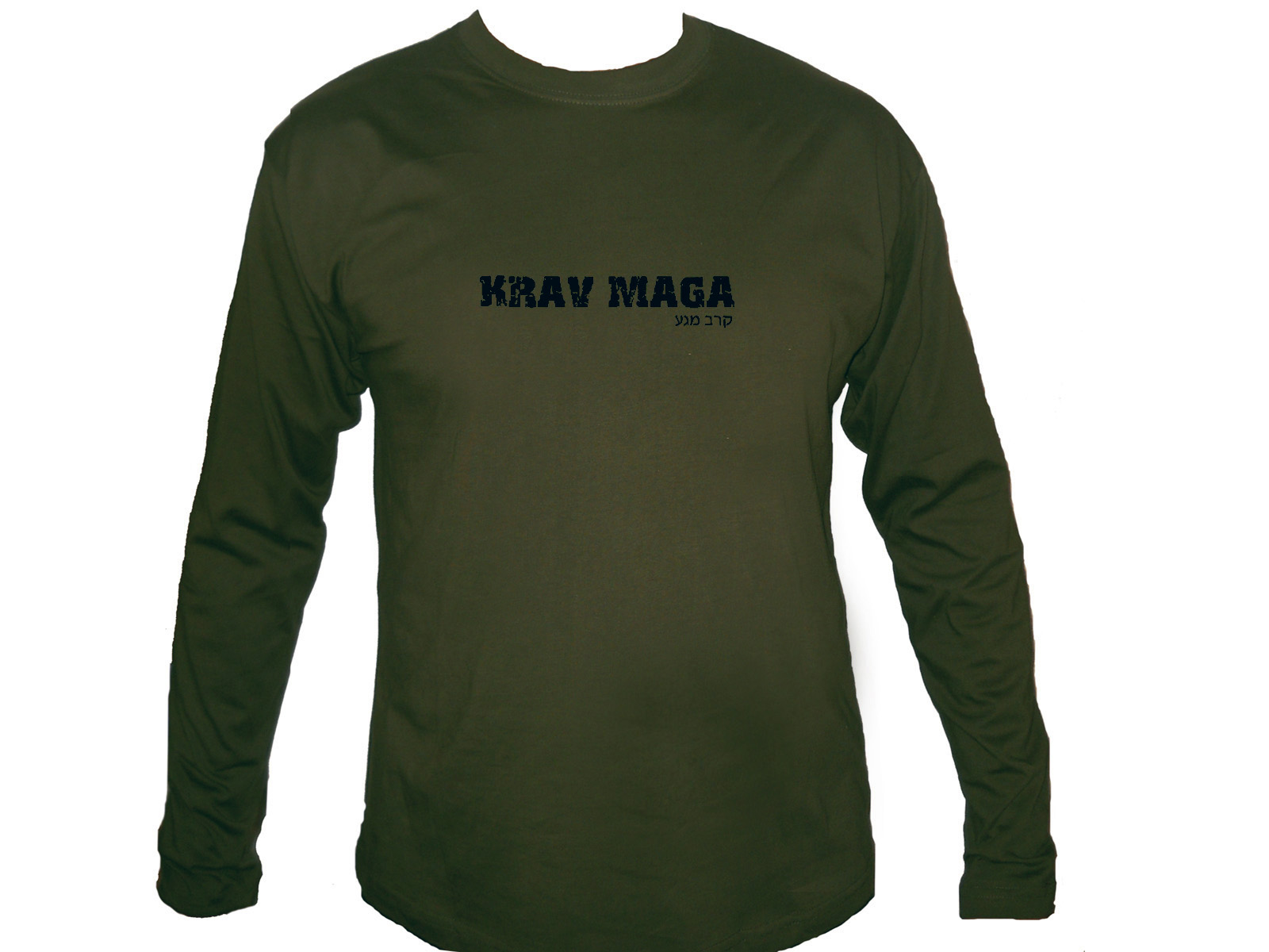 Krav Maga Close Combat sleeved olive green t-shirt 6