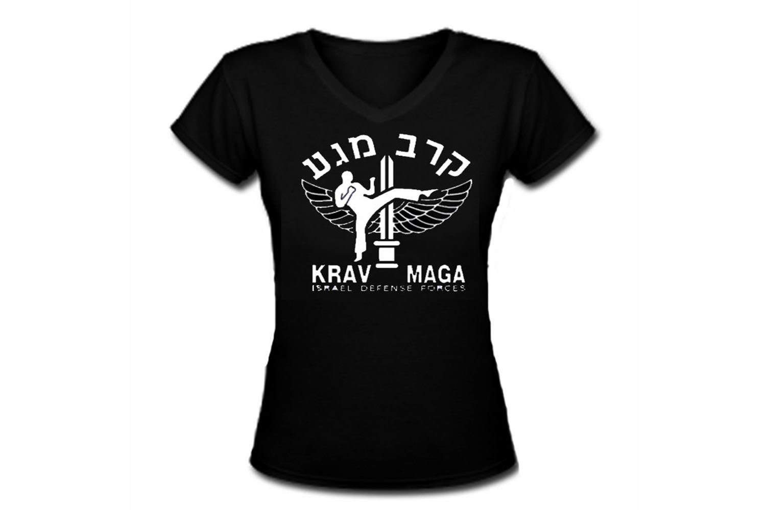 IDF Krav Maga emblem V Neck Fitted T-Shirt A