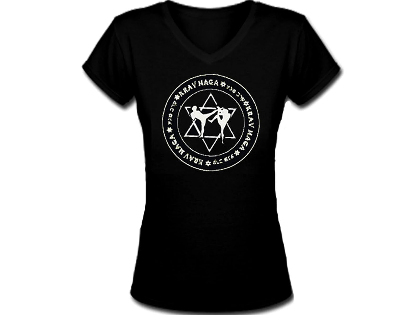 IDF Krav Maga (Close Combat) Israel Women V Neck Fitted T-Shirt A