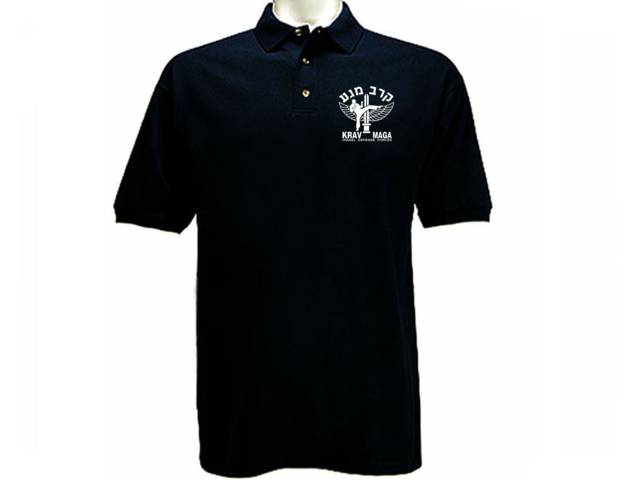 Krav Maga (Close Combat) Israel Button T-Shirt Polo Style