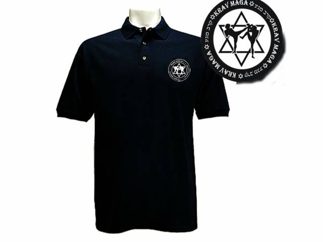 Krav Maga (Close Combat) Israel Button T-Shirt Polo Style 2