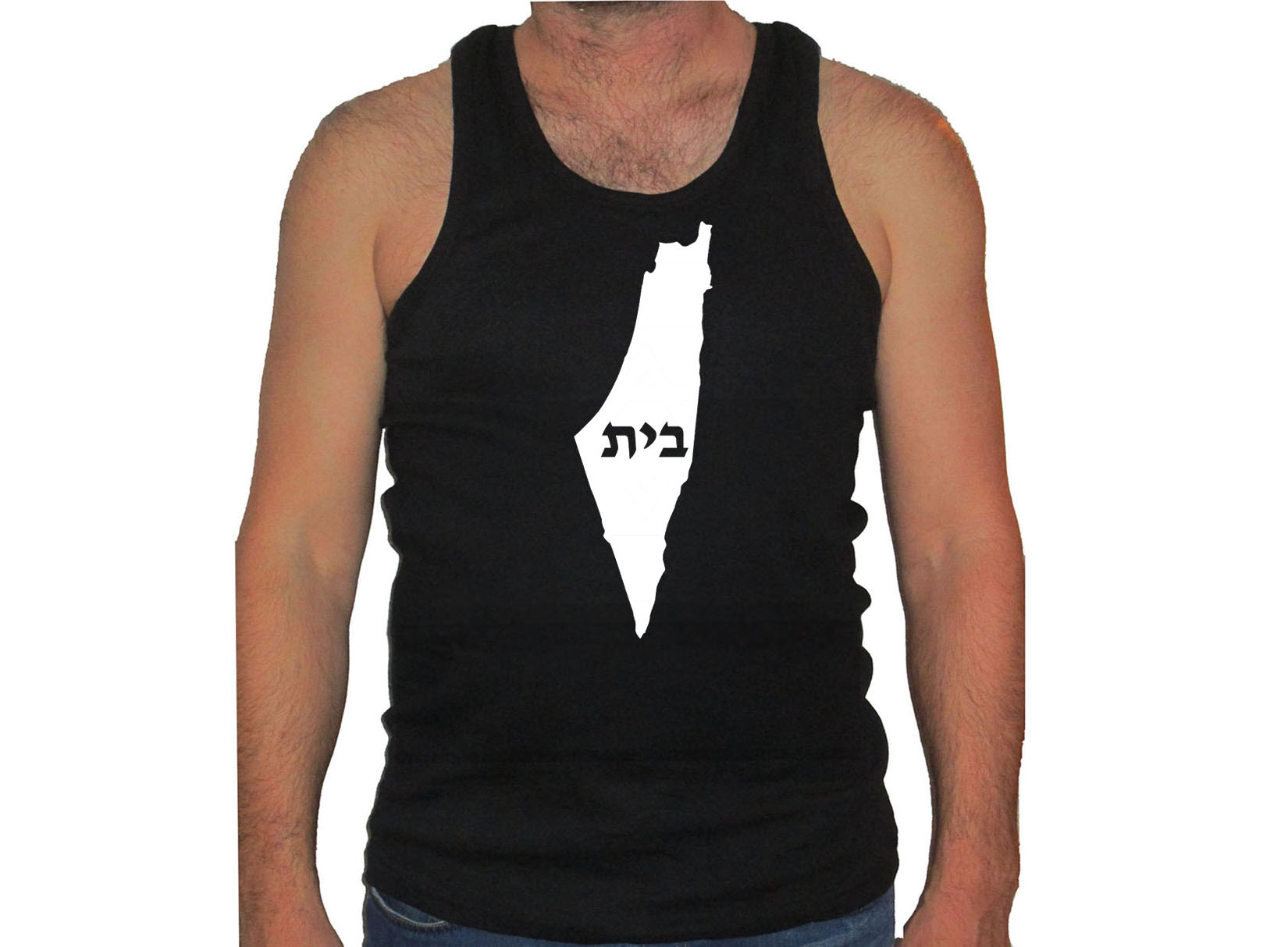 Israel map w Home Bait in Hebrew tank top