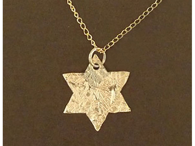Israel 5% Gold Filled Contemporary Style Magen David Pendant