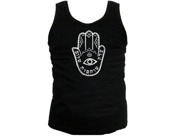 Hamsa tank top w/Script Truth Collaboration Peace