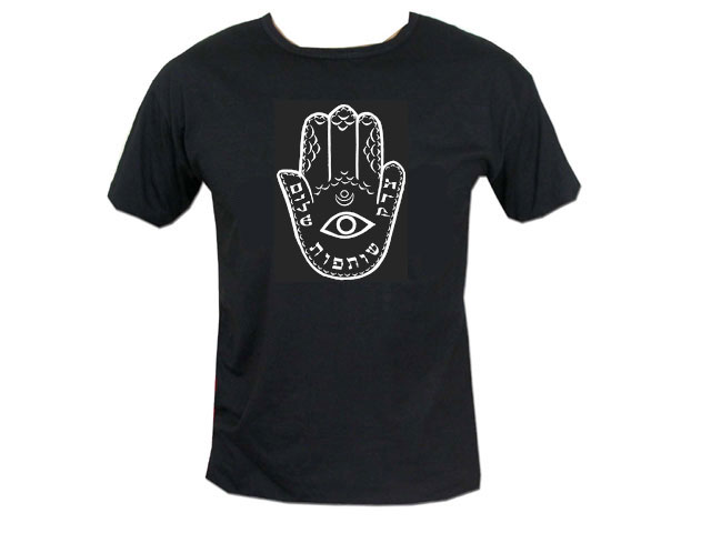 Hamsa T-Shirt w/Script Truth Colaboration Peace