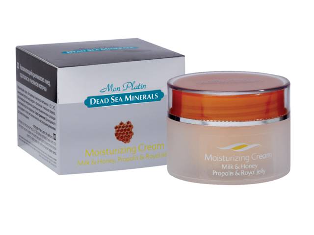 Mon Platin Line Moisturizing Cream Milk & Honey, Propolis & Royal jelly w/Dead Sea minerals