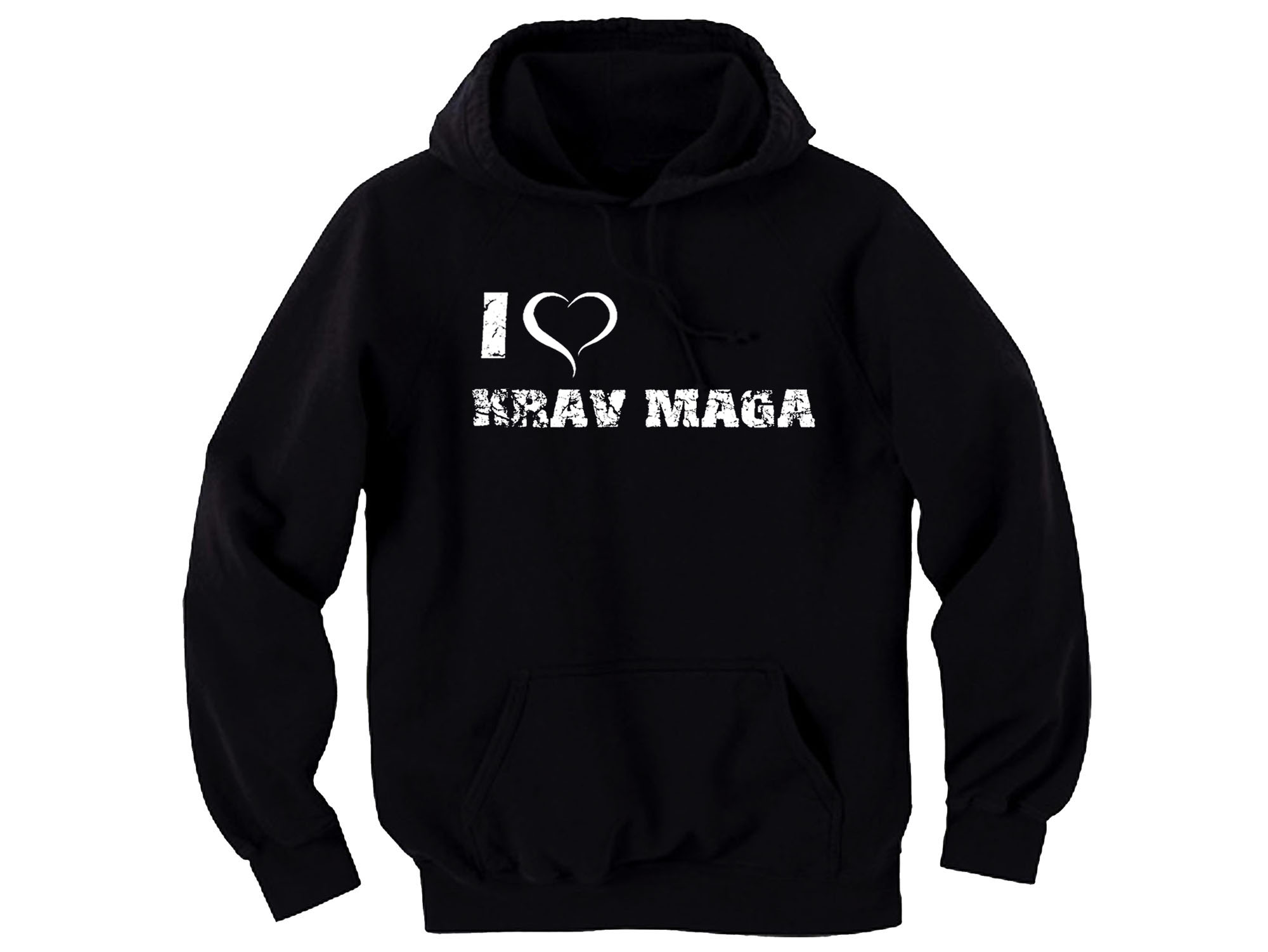 I love heart Krav Maga black sweat hoodie