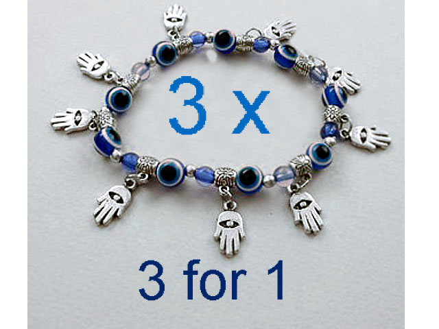 Beautiful Beaded Hamsa Evil Eye Pro Bracelet