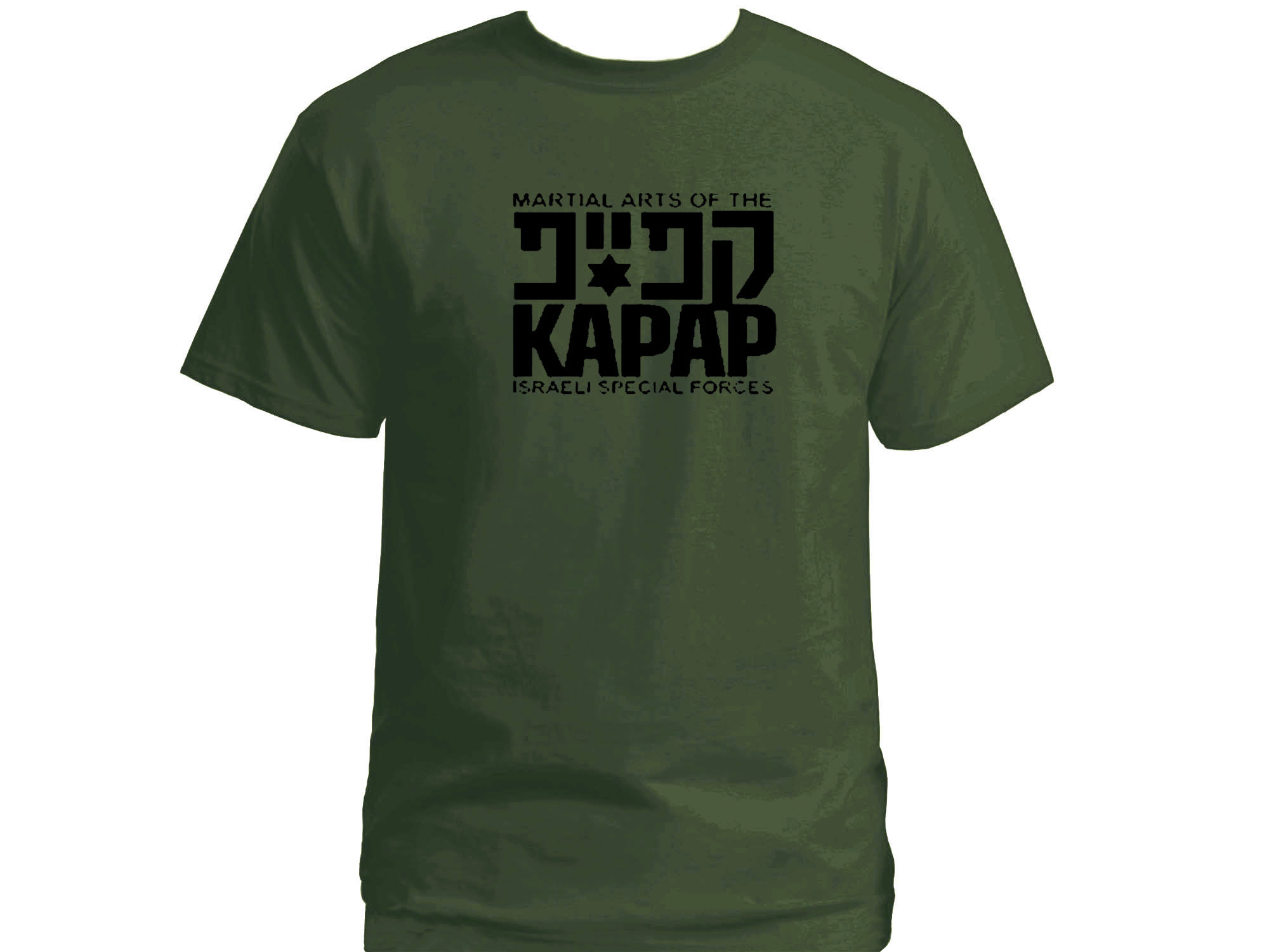 KAPAP Panim El Panim Martial Arts olive t-shirt