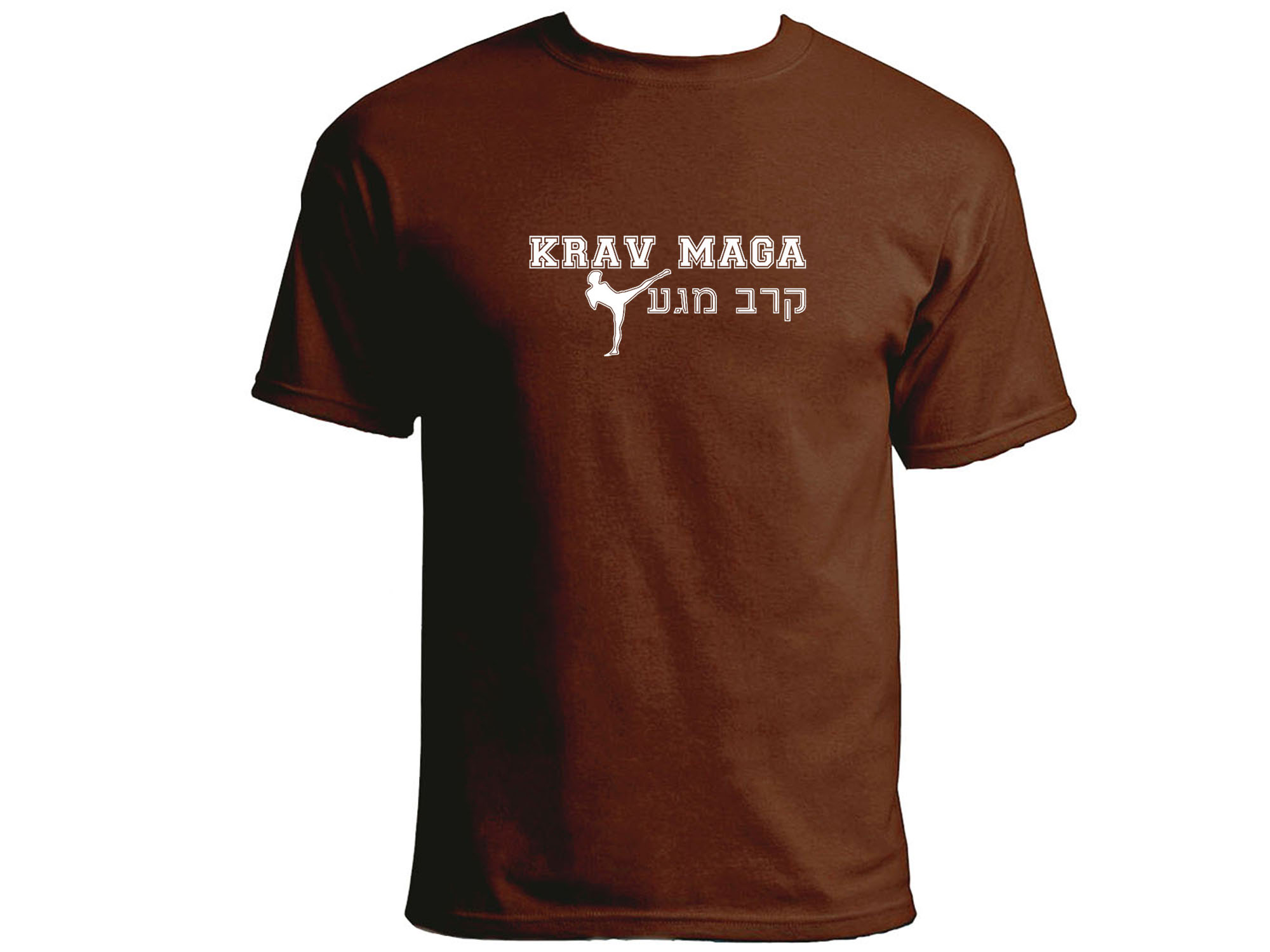 Krav Maga 100% cotton brown tee shirt