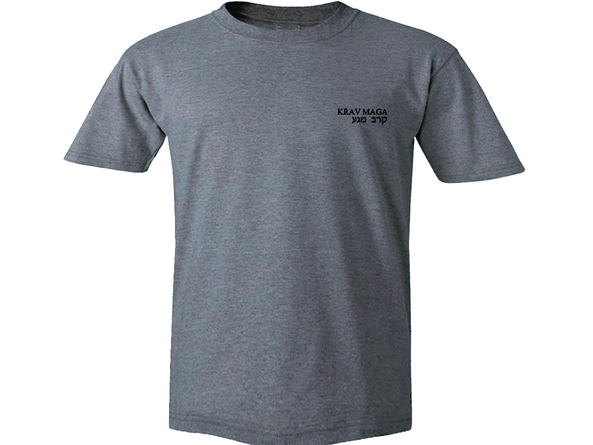 IDF Krav Maga English/Hebrew gray T-Shirt