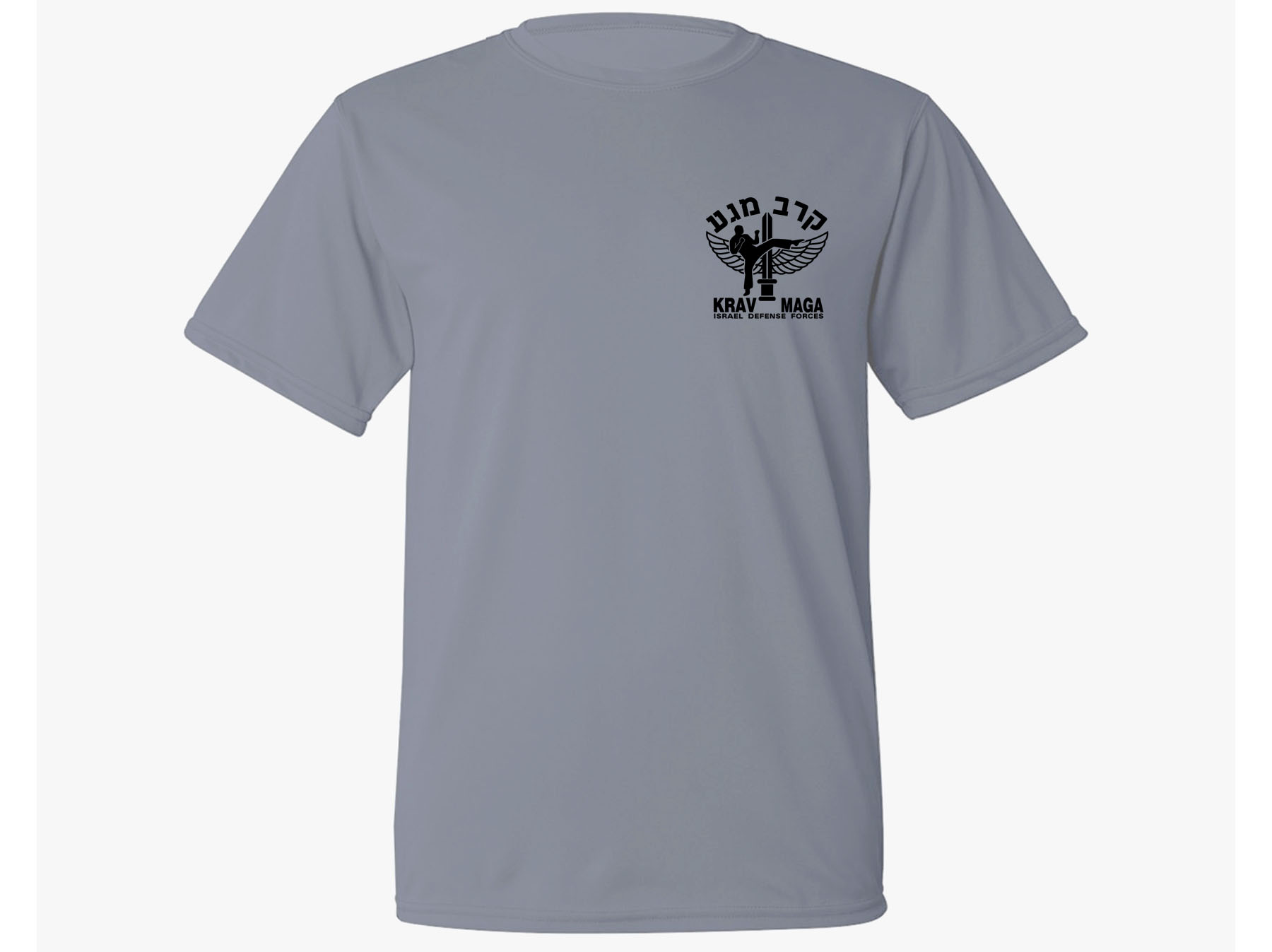 Krav Maga sweat proof running workout gray t-shirt