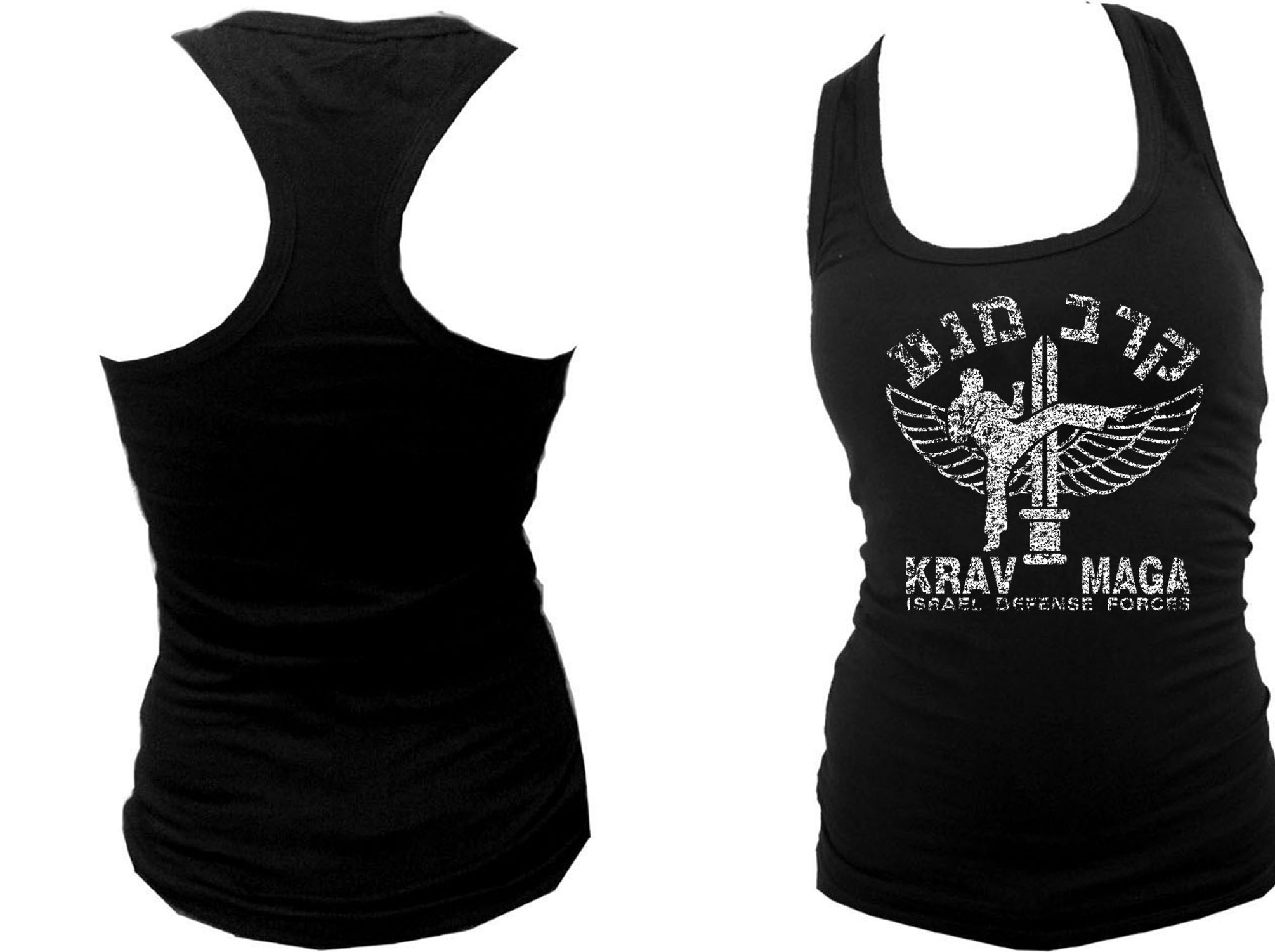 Krav Maga distressed look women tank top S/M