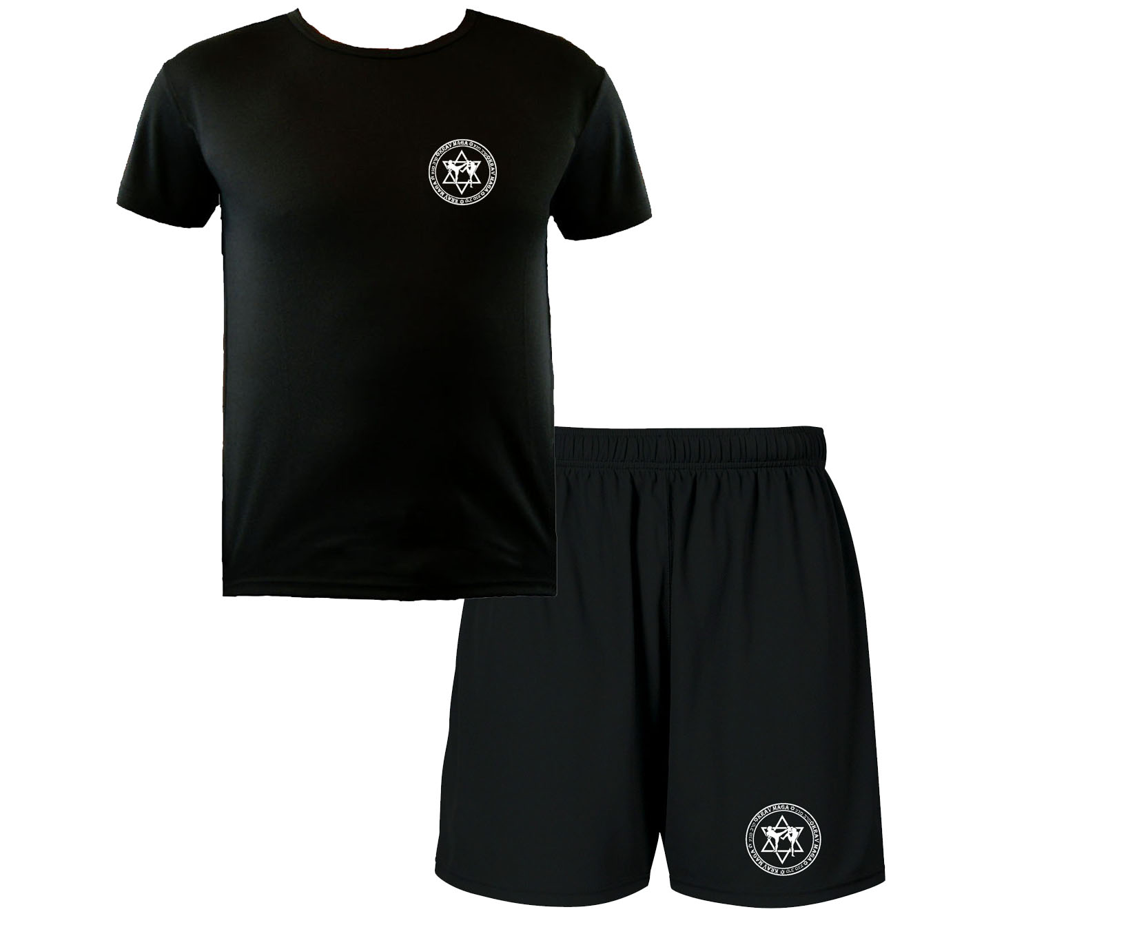 Israel martial arts Krav Maga sweat absorbing black t-shirt & shorts 5