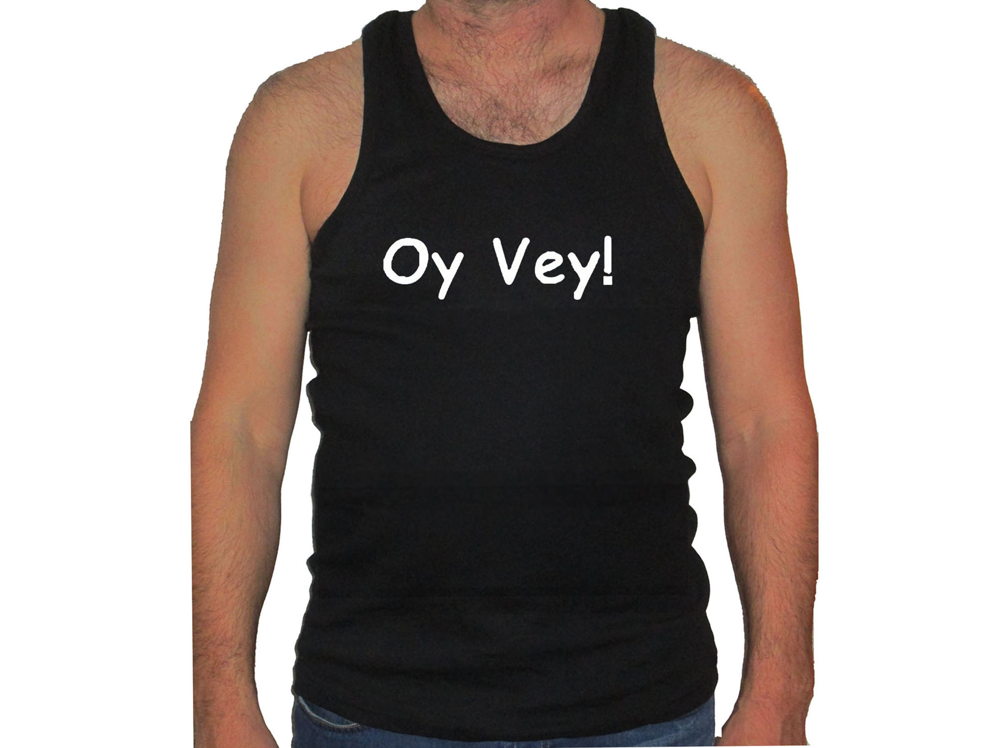 Oy Vey Yiddish Funny Jewish Humour black tank top