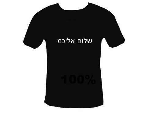 SHALOM ALEICHEM Kosher Hebrew (Yiddish) Word T-Shirt