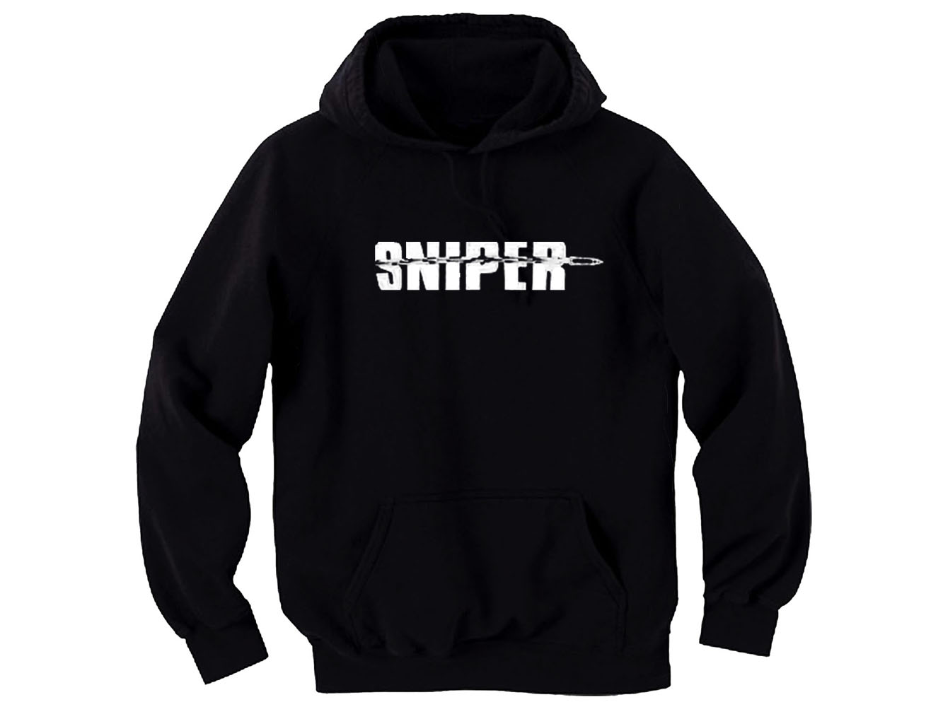 Sniper shooting hooded sweatshirt