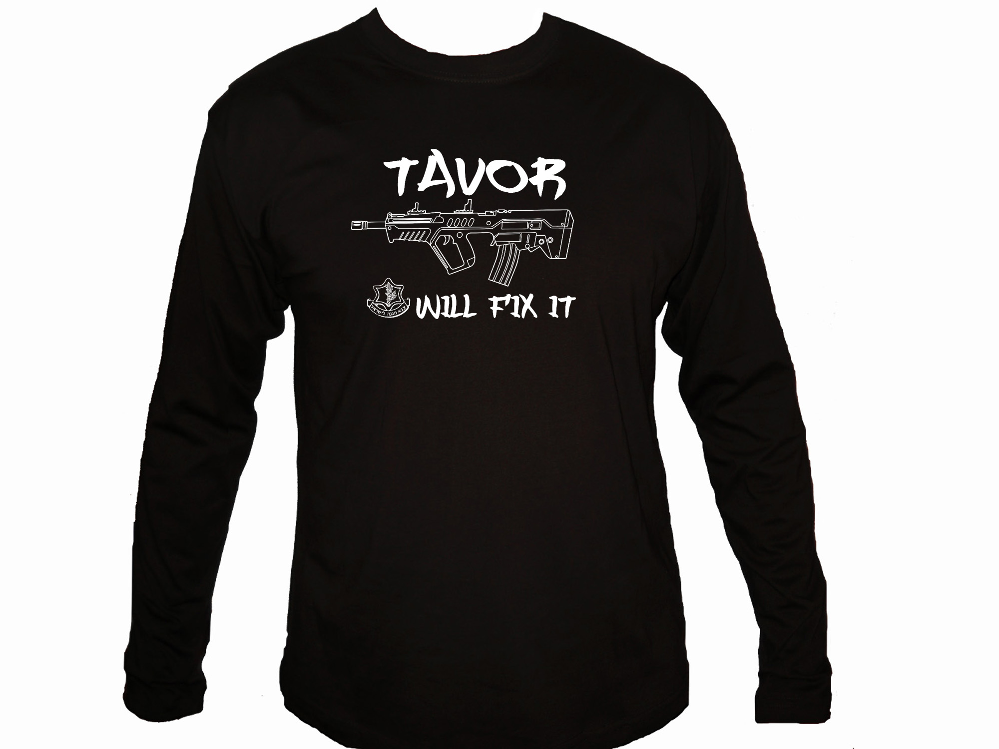 Tavor Machine Gun Israel  Long Sleeve T-Shirt