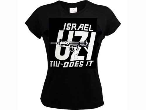 UZI Gun Machine Israel  Women Top