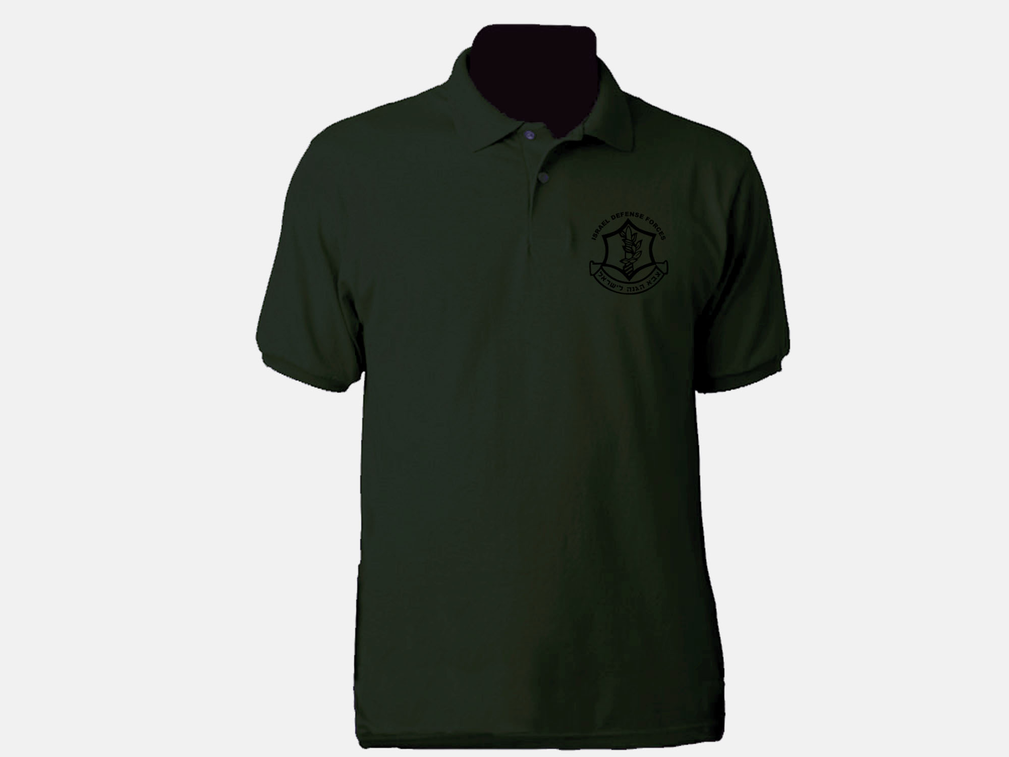 Israel army emblem sweat proof polyester polo t-shirt