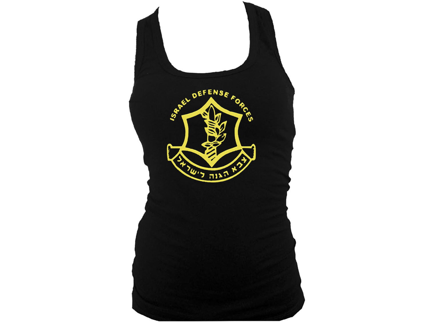 IDF Israel army zahal emblem black women tank top L/XL