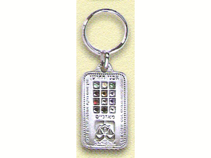 Zodiac 12 Hoshen Stones (12 Tribes) Key Chain